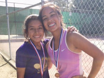 Madison Kuntz and Helena Cavero took third in doubles competition in the WYL championships.